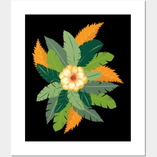 Colorful Leaf and Flower Design Posters and Art